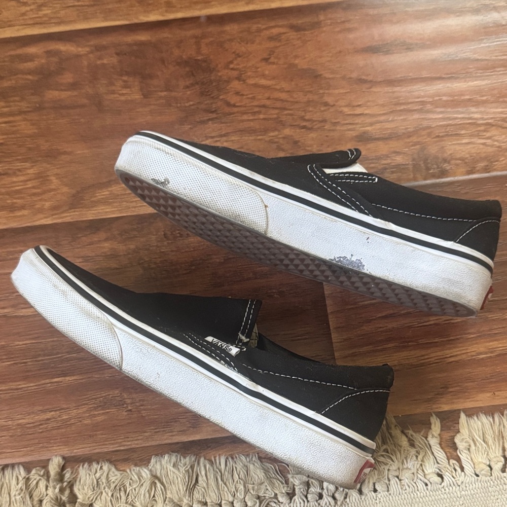Vans Kids Black Slip-On Sneakers - Picture 4 of 5
